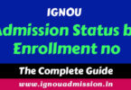IGNOU admission Status by Enrollment Number