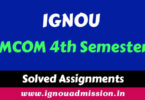IGNOU solved assignment of MCOM 4th Semester