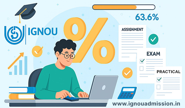 IGNOU Percentage calculation with practical marks