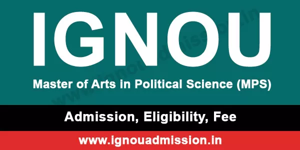 IGNOU MA Political Science Admission