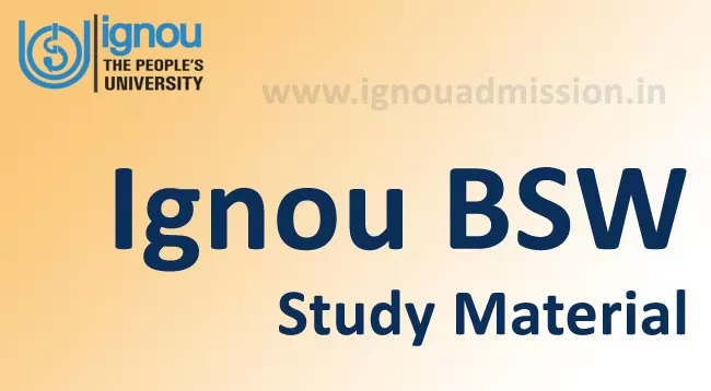 Download Ignou BSW Study Material
