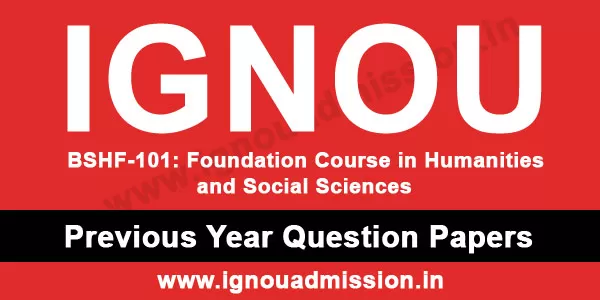 IGNOU BSHF 101 Question Paper