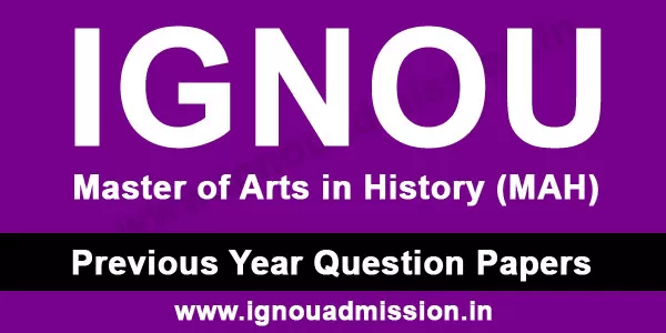 Download IGNOU Master of Arts in History Question Paper