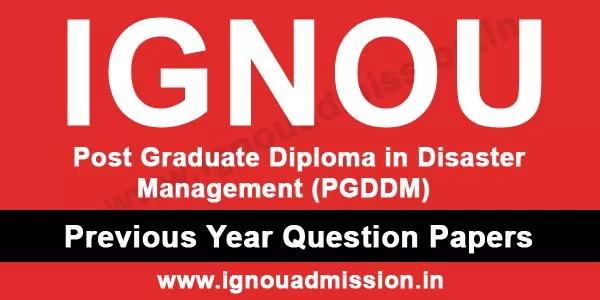 IGNOU PGDDM Question Paper