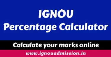 IGNOU percentage Calculator online